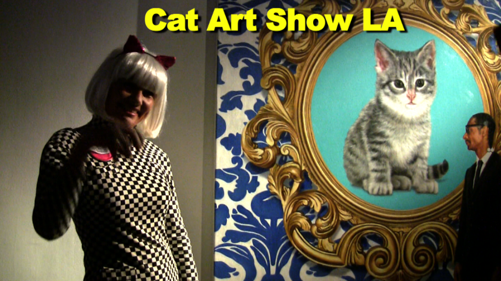 miss kitty glitter cat art show la
