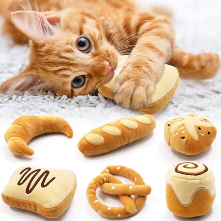 Bread Catnip Toys Kitten Interactive Toys