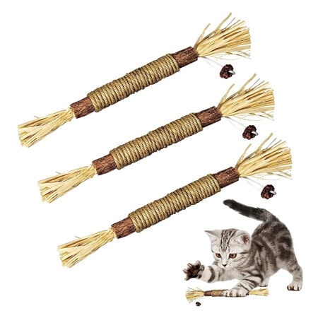 ELOPAW 3 Pack Silvervine Sticks Cat Toys