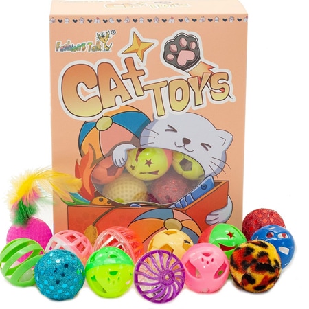 Fashion's Talk 40 Pack Plastic Ball Cat Toys