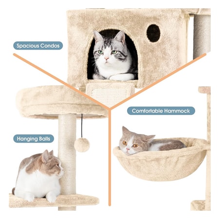 TSCOMON Multi-Level Cat Tree Cat Tower for Indoor Cats